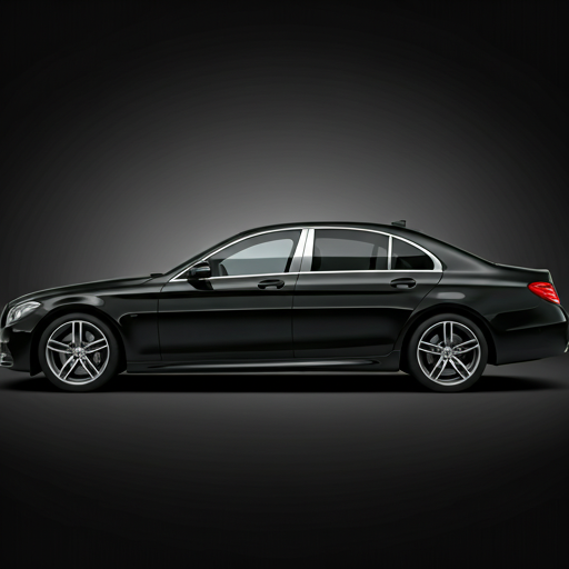 Luxury armored vehicle profile in studio